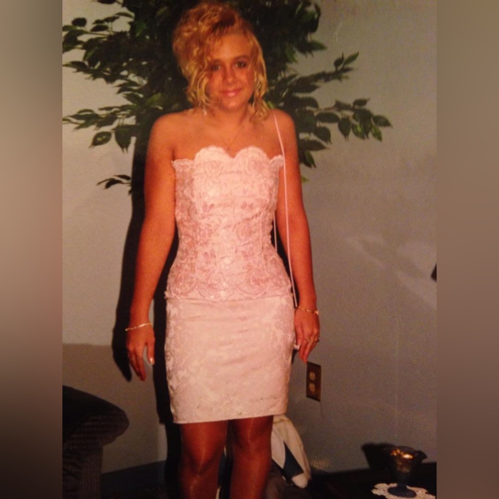 Gunne sax for Jessica McClintock vintage blush semi formal dress.